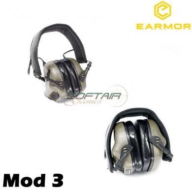 M31 Mod3 Cuffie Tactical Hearing Protection Ear-muff Coyote Brown Earmor (ea-m31-cb-mod3)