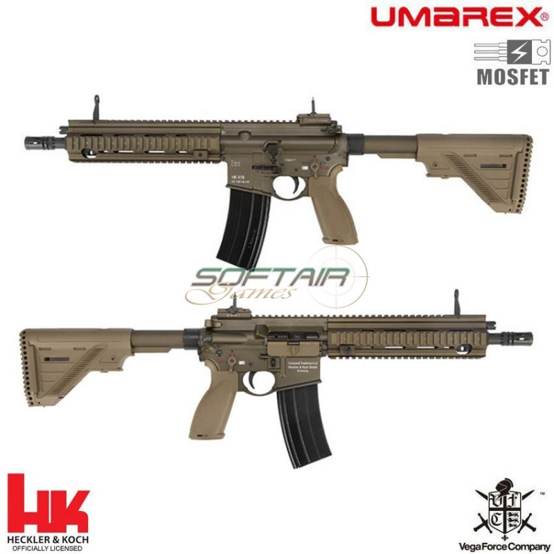 Fucile Elettrico Aeg Hk416 A5 Ral8000 V.2 Mosfet Fde Bronze Vfc Umarex (um-26533)