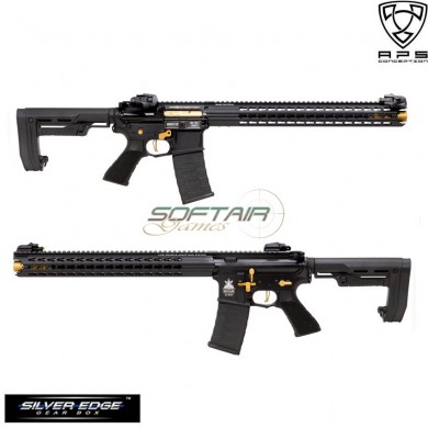 Electric Rifle Blowback Black W/gold Asr118 Rs-2 Boar Aps (aps-ap-118-b)