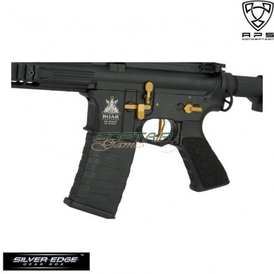 Electric Rifle Blowback Black W/gold Asr118 Rs-2 Boar Aps (aps-ap-118-b)