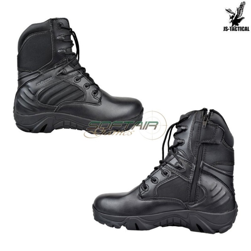 Anfibi Military Combat Zip Black Js Tactical (js-bwb)