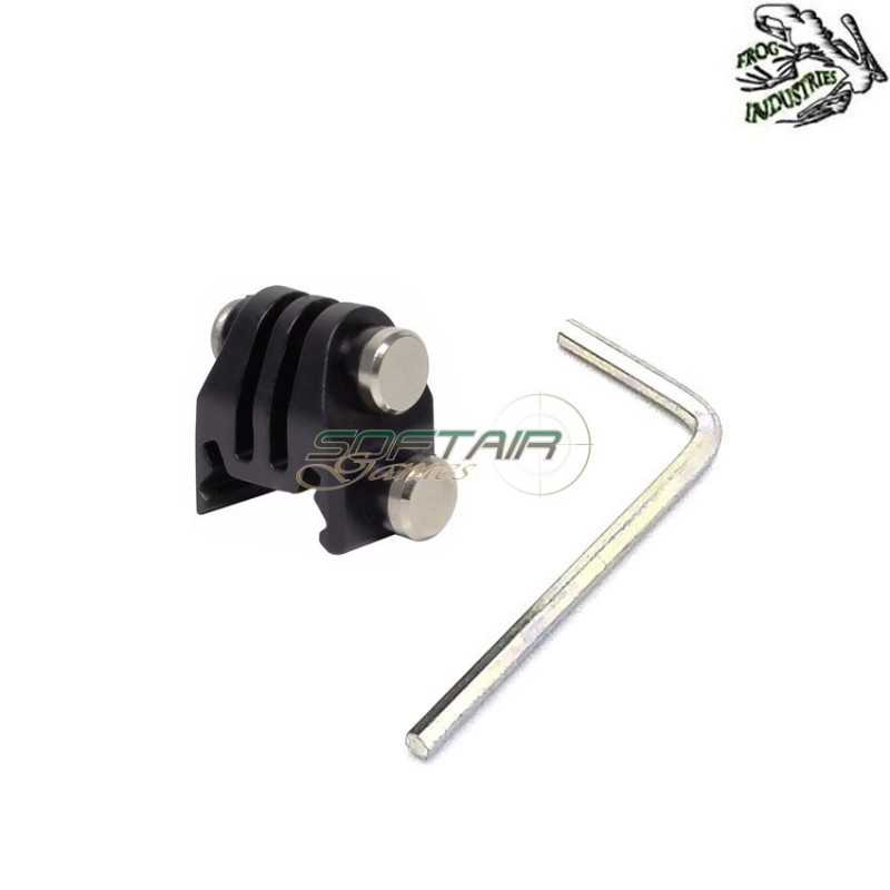 Rail Mount 20mm Black For Gopro Frog Industries® (fi-wo-go33b-bk)