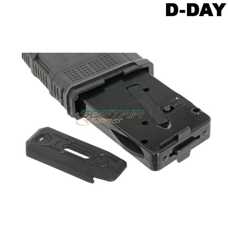 Caricatore Monofilare Aeg Dmag M4/m16 30/135 Variable-cap Black D-day (dd-mag-ms-bk)