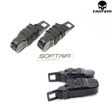 Double Rigid Fast Pistol Mag Pouch Black Emerson (em304)