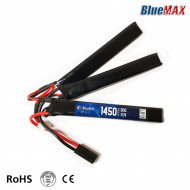 Batteria Lipo Connettore Mini Tamiya 11.1v X 1450mah 30c Cqb Type Bluemax-power® (bmp-11.1x1450-cqb)