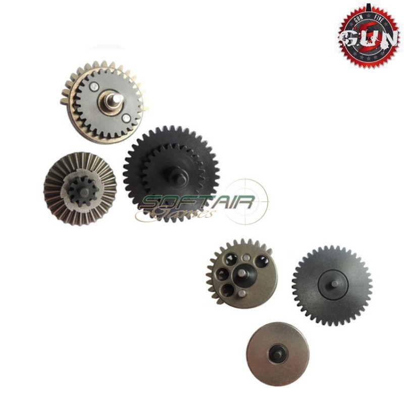 Set Ingranaggi In Acciaio Cnc 16:1 High Speed Per Aeg Gun Five (gf-cl02)