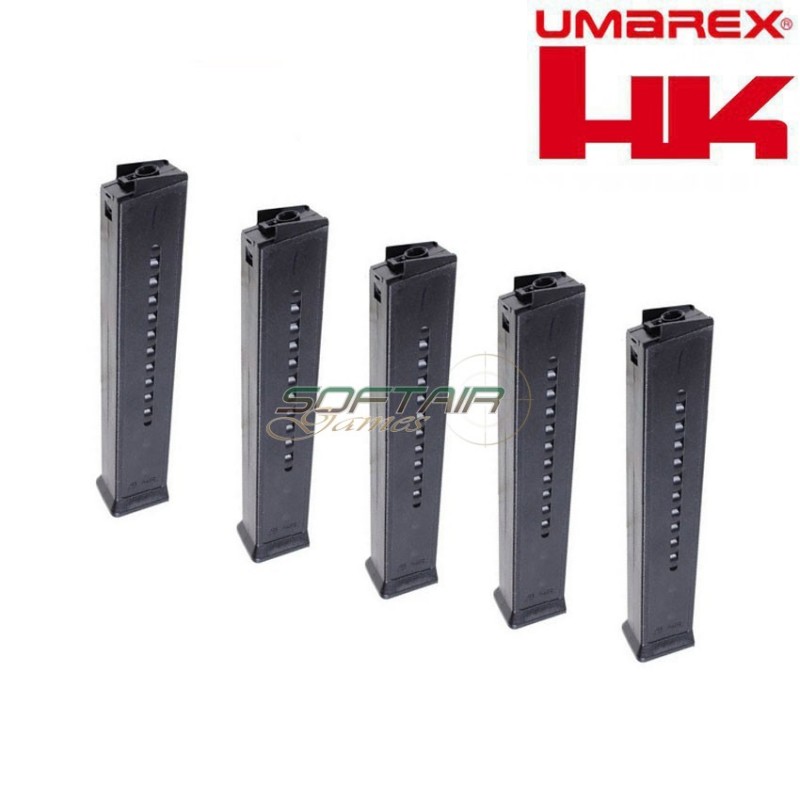 Set 5 Caricatori Monofilari 110bb Black Per Ump Ufc/h&k/ares Umarex (um-mg-008-5)