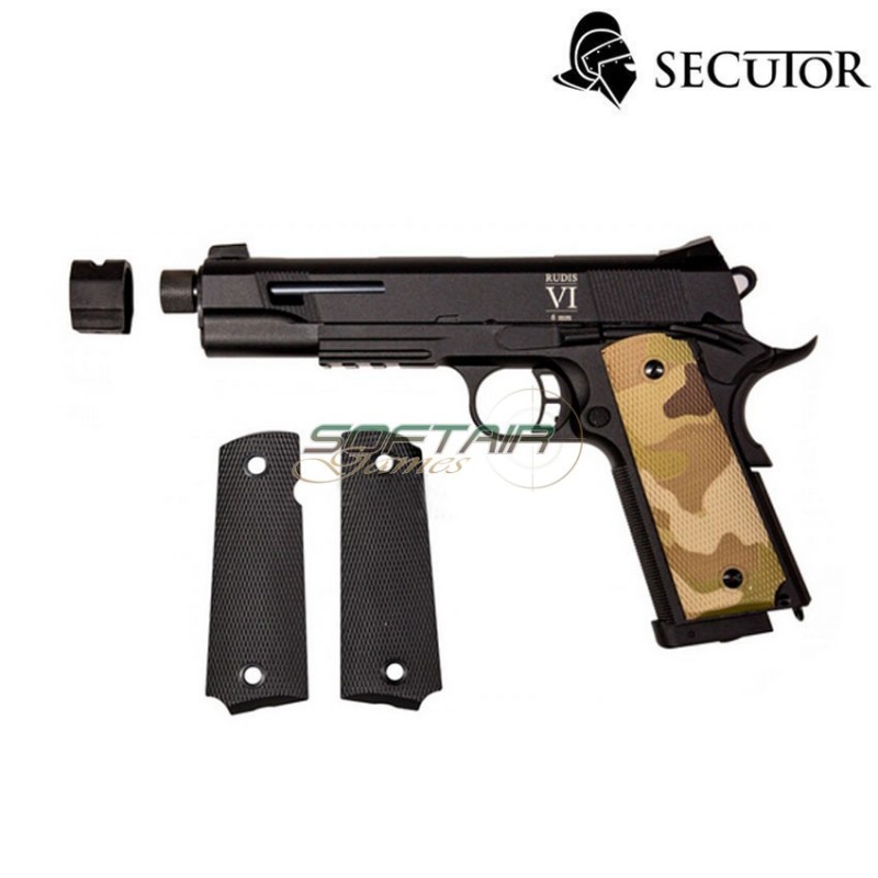 Pistola A Co2 Rudis Custom Vi 1911 Multicam Secutor (sr-sar0036)