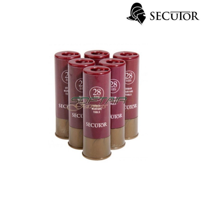 Set 6 Cartucce 28bb Per Fucile A Pompa Velites Secutor (sr-sav1001)