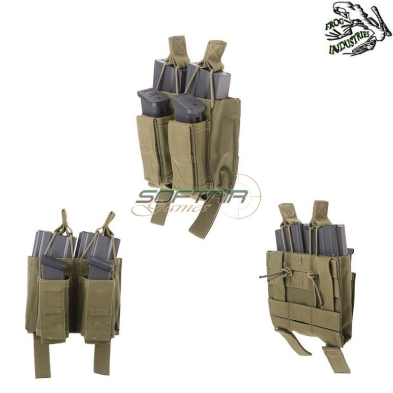 Tasca Doppia Caricatori 5.56 & 9mm Olive Drab Frog Industries® (fi-018850-od)