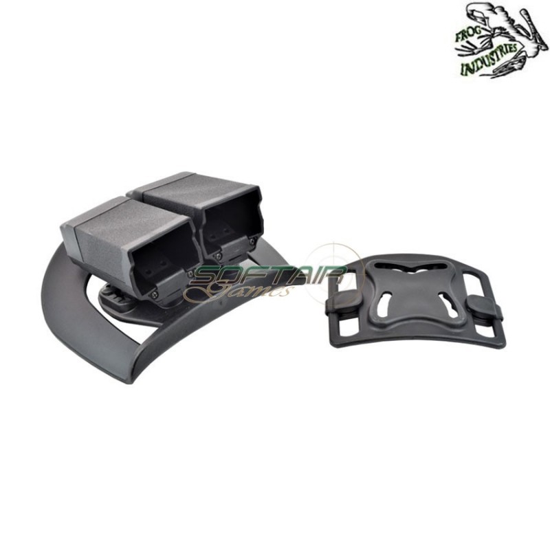 Fondina Rigida Caricatori Beretta Black Double System Frog Industries® (fi-hm9car-b)