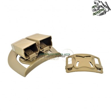 Rigid Holster Beretta Magazines Dark Earth Double System Frog Industries® (fi-hm9car-t)