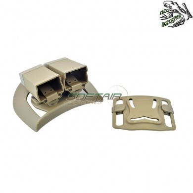 Rigid Holster 1911 Magazines Dark Earth Double System Frog Industries® (fi-h19car-t)