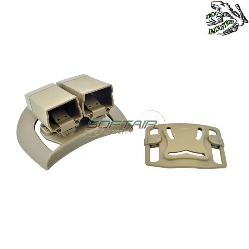 Fondina Rigida Caricatori 1911 Dark Earth Double System Frog Industries® (fi-h19car-t)