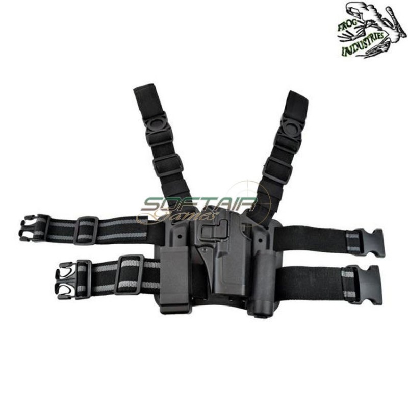 Fondina Rigida Cosciale Set Glock Black Frog Industries® (fi-hkit-gl-b)