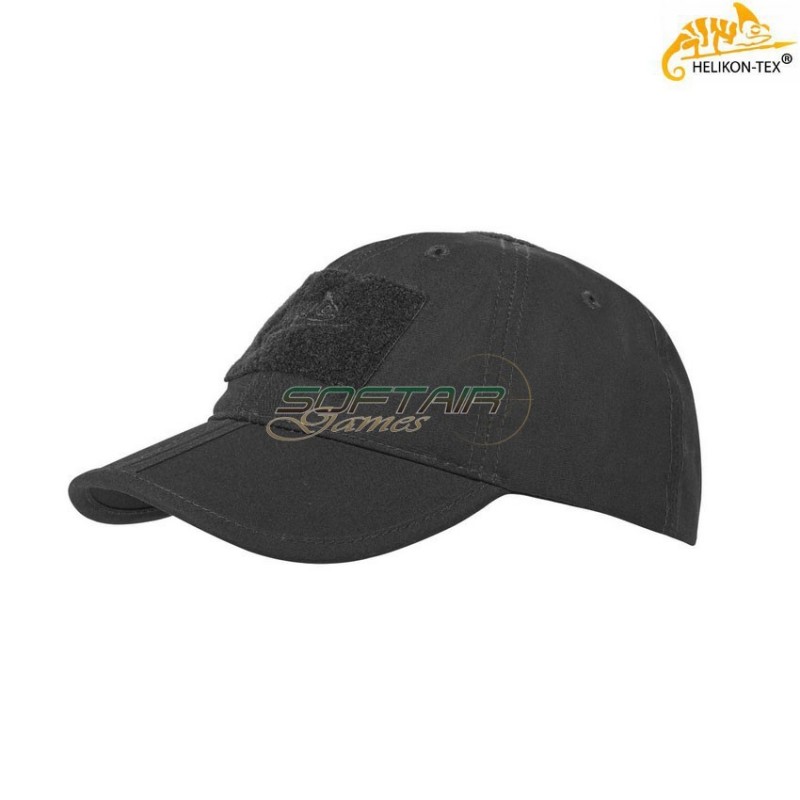 Baseball Folding Cap Black Polycotton Ripstop Helikon-tex® (ht-cz-bbf-pr-01)