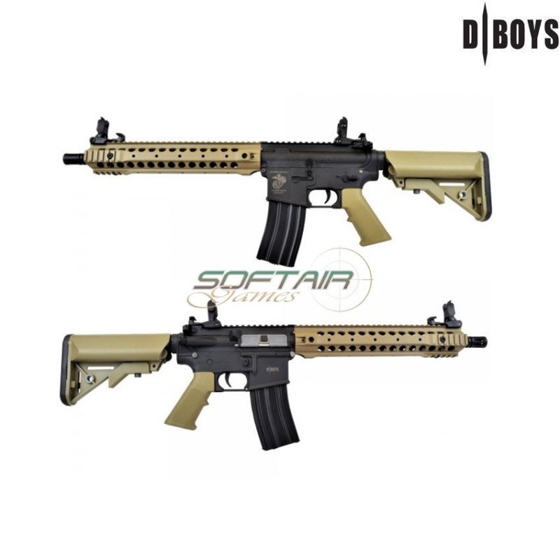 Electric Rifle M4 Urx3 12" Black/tan Dboys (1581bt)