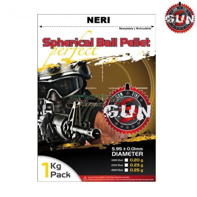 Sniper Bb's Pallini Neri Perfect Spherical 0.36gr 2775bb Gun Five (gf036)