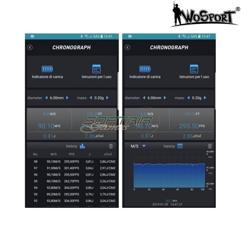 Lcd Chronograph With Bluetooth Wosport (wo-x01)