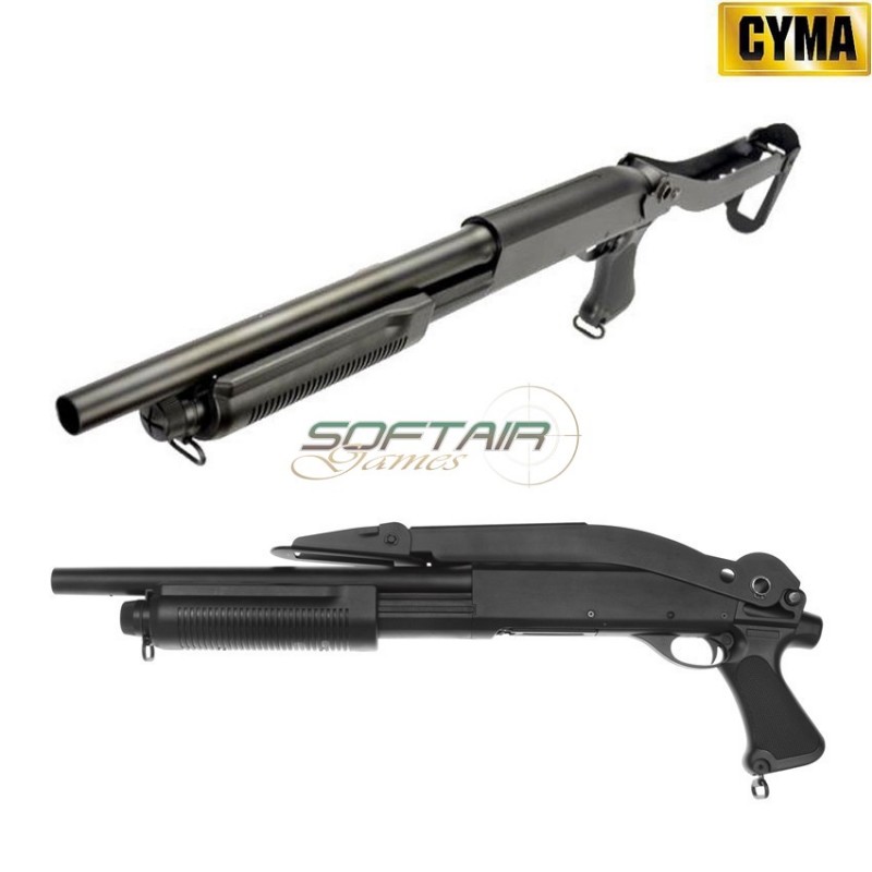 Spring Shotgun 352 Medium Folding Type Black Full Metal Cyma (cm-cm352m)