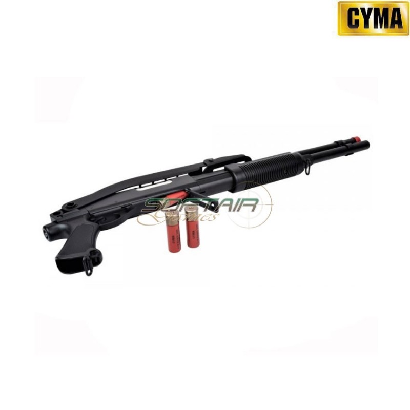 Fucila A Molla Pompa 352 Long Folding Type Black In Polimero Cyma (cm-cm352l)