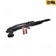 Fucila A Molla Pompa 352 Long Folding Type Black In Polimero Cyma (cm-cm352l)