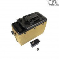 Caricatore Elettrico Mini 1200bb Per M249/lmg Tan Classic Army (ca-310646)