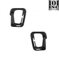 Set 2 Grimloc Type 2 Carabiners Black 101 Inc (inc-259134-bk)