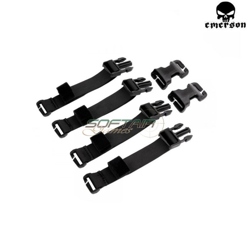 Kit Cinghie Black Per Tactical Vest Emerson (em7330bk)