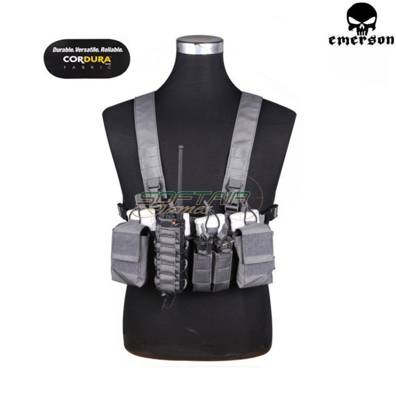 Tactical Chest Hs Style D3cr Wolf Grey Emerson (em7442wg)