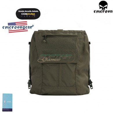Utility Zip-on Back Panel Avs Jpc2.0 & Cpc Type Ranger Green® Genuine Usa Emerson (emb8348rg)