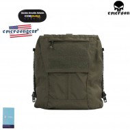 Utility Zip-on Back Panel Avs Jpc2.0 & Cpc Type Ranger Green® Genuine Usa Emerson (emb8348rg)