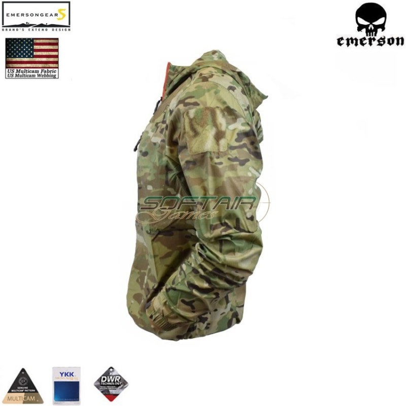 Jacket T.a.s.l. Series Windliner Multicam® Genuine Usa W/orange Zip Emerson (em9362mc)