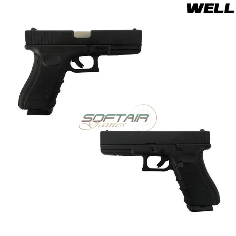 Co2/gas Pistol Double Magazine Glock 17 Black Well (g197)
