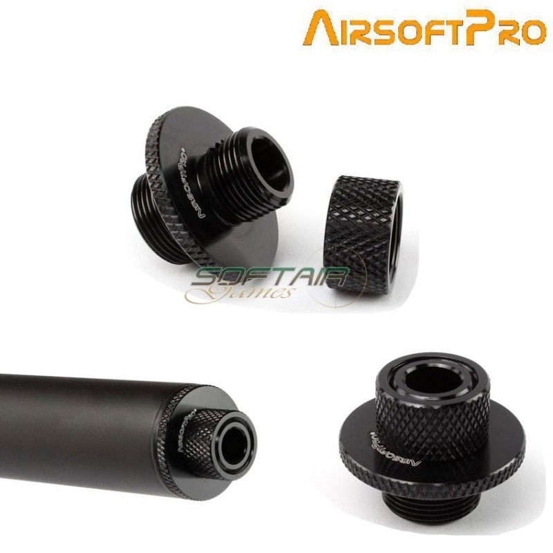 Adattatore Silenziatore Upgrade Black Per Tm Vsr/l96 & Well Mb02/mb4401 & Cyma L96 Airsoftpro® (ap-7430)