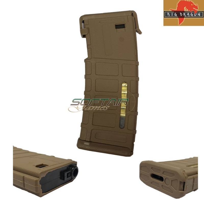 Caricatore Monofilare Pts Style M4/m16 Dark Earth 120bb Big Dragon (bd-4202)