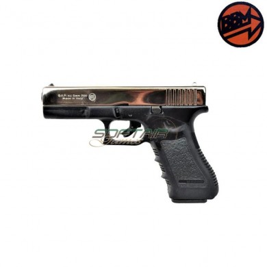 Blank Pistol Gap Pak Silver Slide Caliber 9 Bruni (br-1401n)
