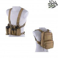 Combo Hs Style Fast Chest Rig & Flatpack Coyote Frog Frog Industries® (fi-hs-style-co-tan)