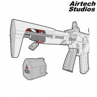 Tanker Battery Extension Unit For Kwa Ronin 6 Pdw/ Tk45 Pdw Black Airtech Studios (as-beu-kwa6-blk)