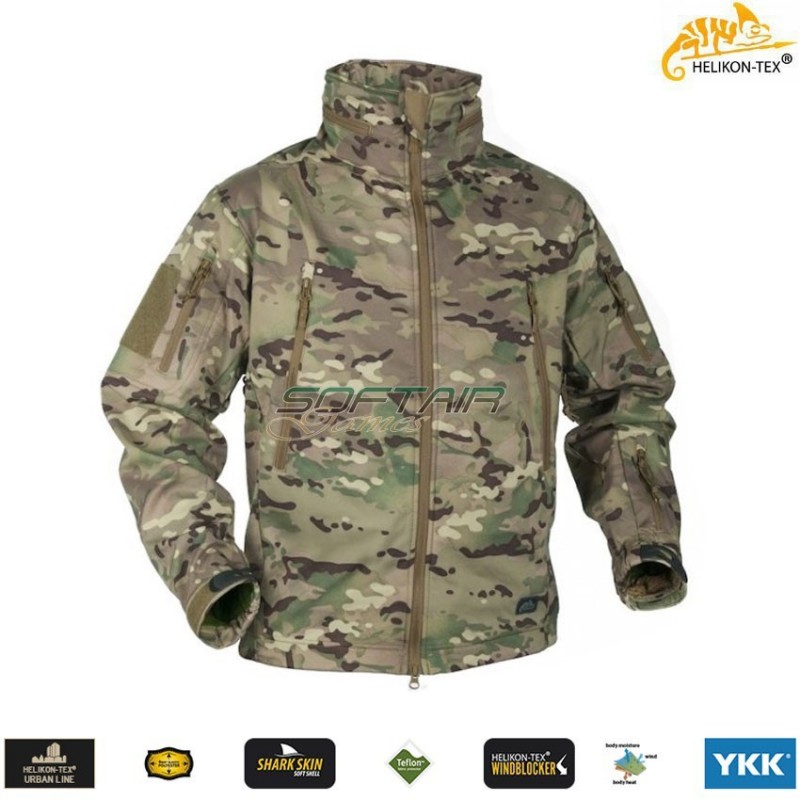 Soft Shell Gunfighter Jacket Multicam Shark Skin Windblocker Helikon-tex® (ht-ku-gun-fm-14)
