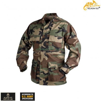 Bdu Design Shirt Woodland Polycotton Ripstop Helikon-tex® (ht-bl-bdu-pr-03)