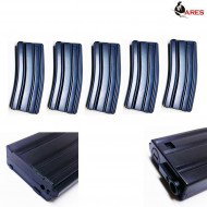 Set 5 Caricatori Monofilari M4/m16 140bb Black Ares (ar-9149-5)