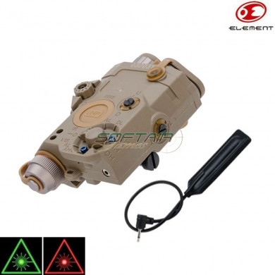 Peq-15 La-5c Uhp Dark Earth Torcia/laser Rosso/laser Verde Element (el-ex450-de)