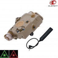 Peq-15 La-5c Uhp Dark Earth Flashlight/laser Red/laser Green Element (el-ex450-de)