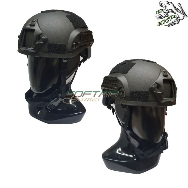 Elmetto Mich 2001 Black C/nvg Mount & Rails Frog Industries® (fi-mich1-b)