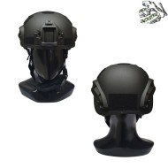 Helmet Mich 2001 Black C/nvg Mount & Rails Frog Industries® (fi-mich1-b)