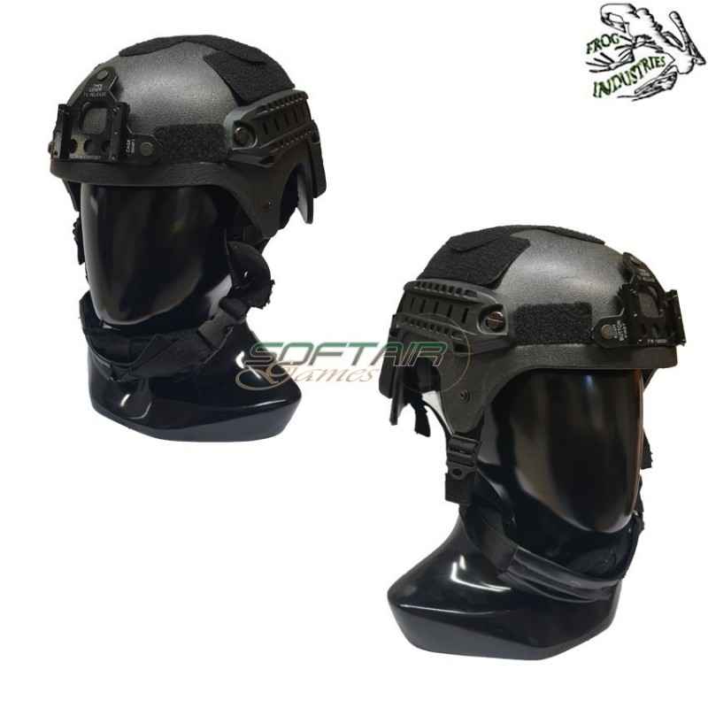 Elmetto Ibh Black C/nvg Mount & Rails Frog Industries® (fi-ibh-b)