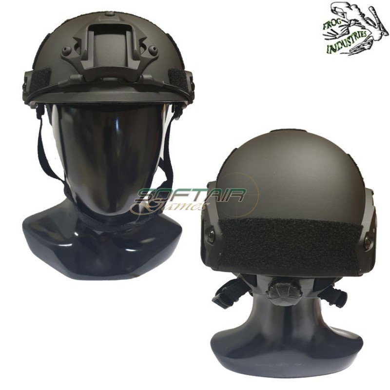 Helmet Fast Black C/nvg Mount & Rails Frog Industries® (fi-fast-b)