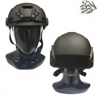Elmetto Fast Black C/nvg Mount & Rails Frog Industries® (fi-fast-b)