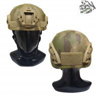 Helmet Mich 2001 Atacs Foliage Green C/nvg Mount & Rails Frog Industries® (fi-mich1-av)